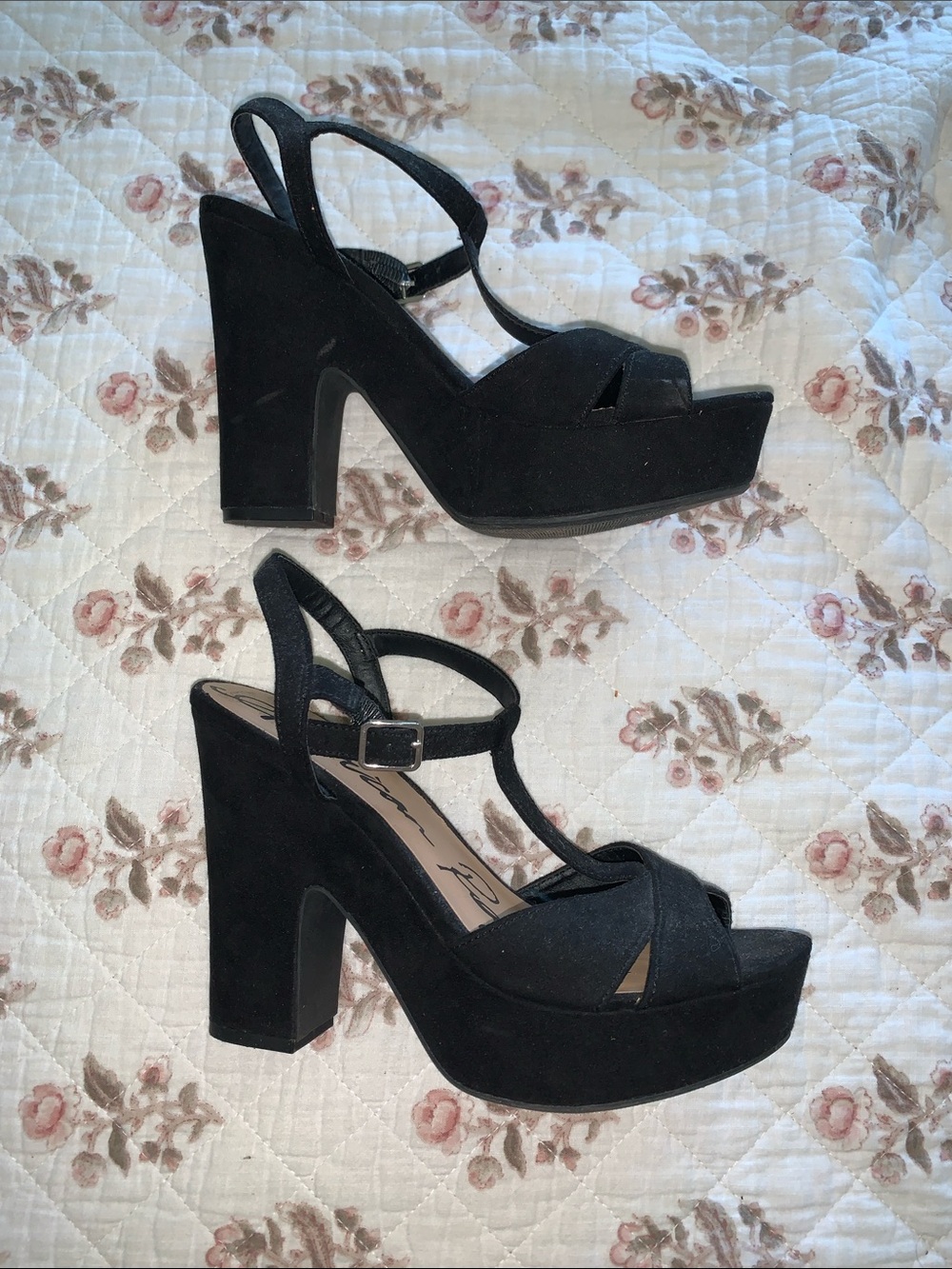 Platform T-Strap w Block Heel